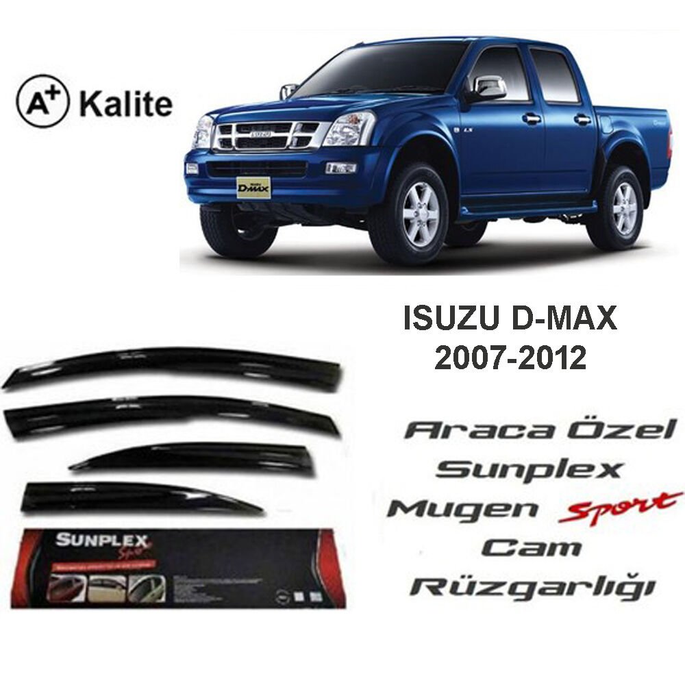 ISUZU D-MAX 2007-2014 SONRASI MUGEN CAM RÜZGARLIĞI4prç