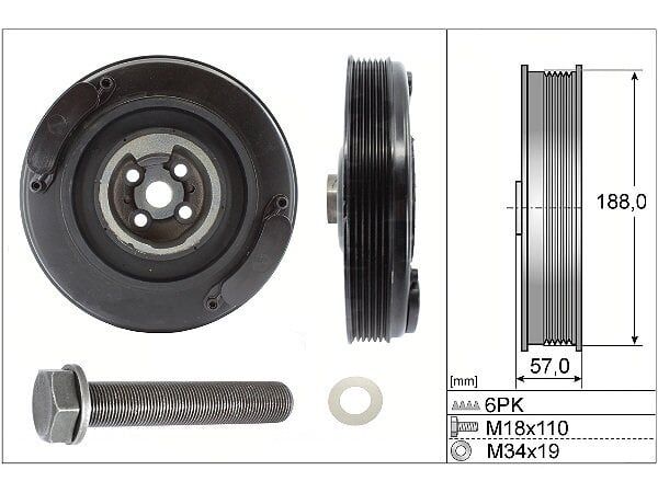 VOLKSWAGEN T4-LT-CRAFTER 91- KRANK KASNAGI 074105251AC INA
