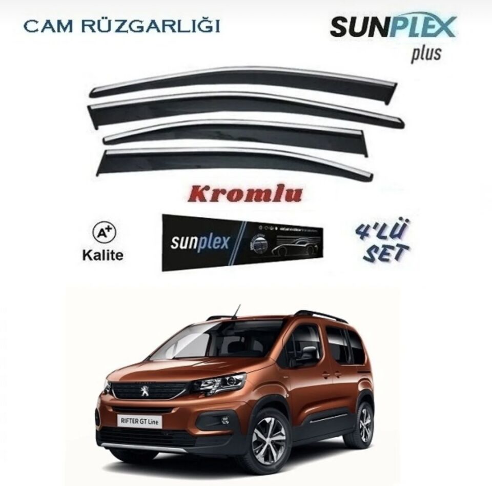 CHROME CAM RÜZGARLIĞI RİFTER 4 LÜ 2018- SUNPLEX