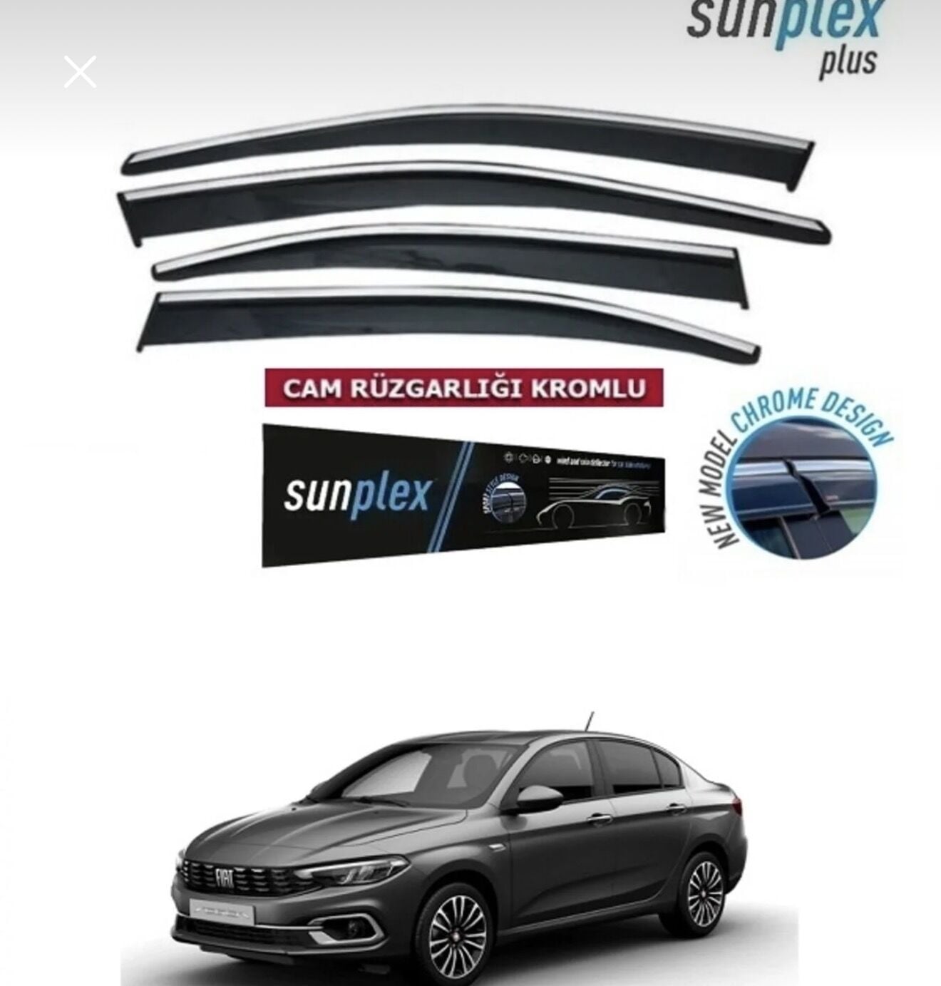 CHROME CAM RÜZGARLIĞI EGEA 2016- SUNPLEX