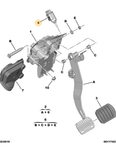 PEUGEOT 301/308 2012- FREN STOP MÜSIRI OE-PSA