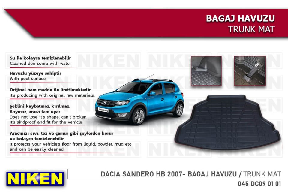 DACIA SANDERO HB 2007- BAGAJ HAVUZU
