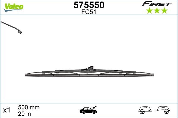FIAT TÜM MODELLER 00- SILECEK SÜPÜRGESI ÖN 3397004670 VALEO