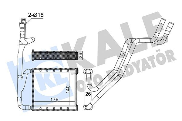 FORD FIESTA 17- KALORIFER RADYATÖRÜ H1BH 18B539 AA KALE