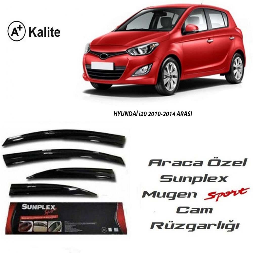 HYUNDAI I20 2010-2014 MUGEN CAM RÜZGARIĞI ÖN-ARK4prç
