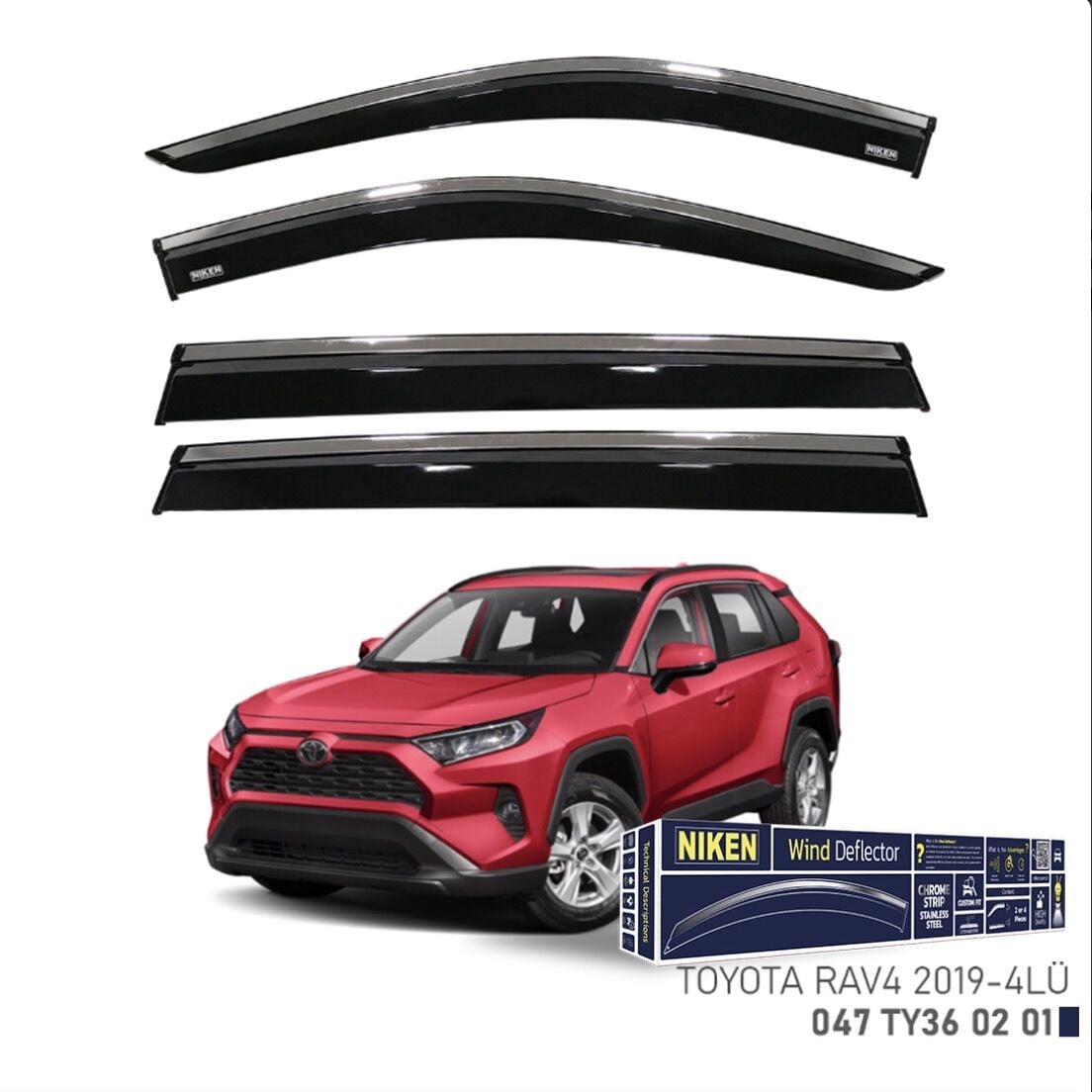 CHROME CAM RÜZGARLIĞI RAV4 2019- NIKEN