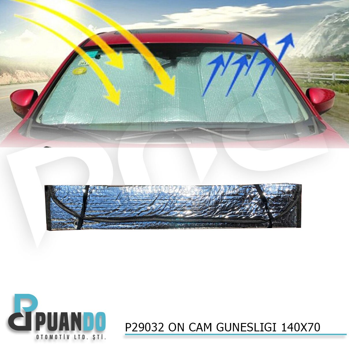 TÜM ARAÇLARA UYGUN ON CAM GUNESLIGI 140X70