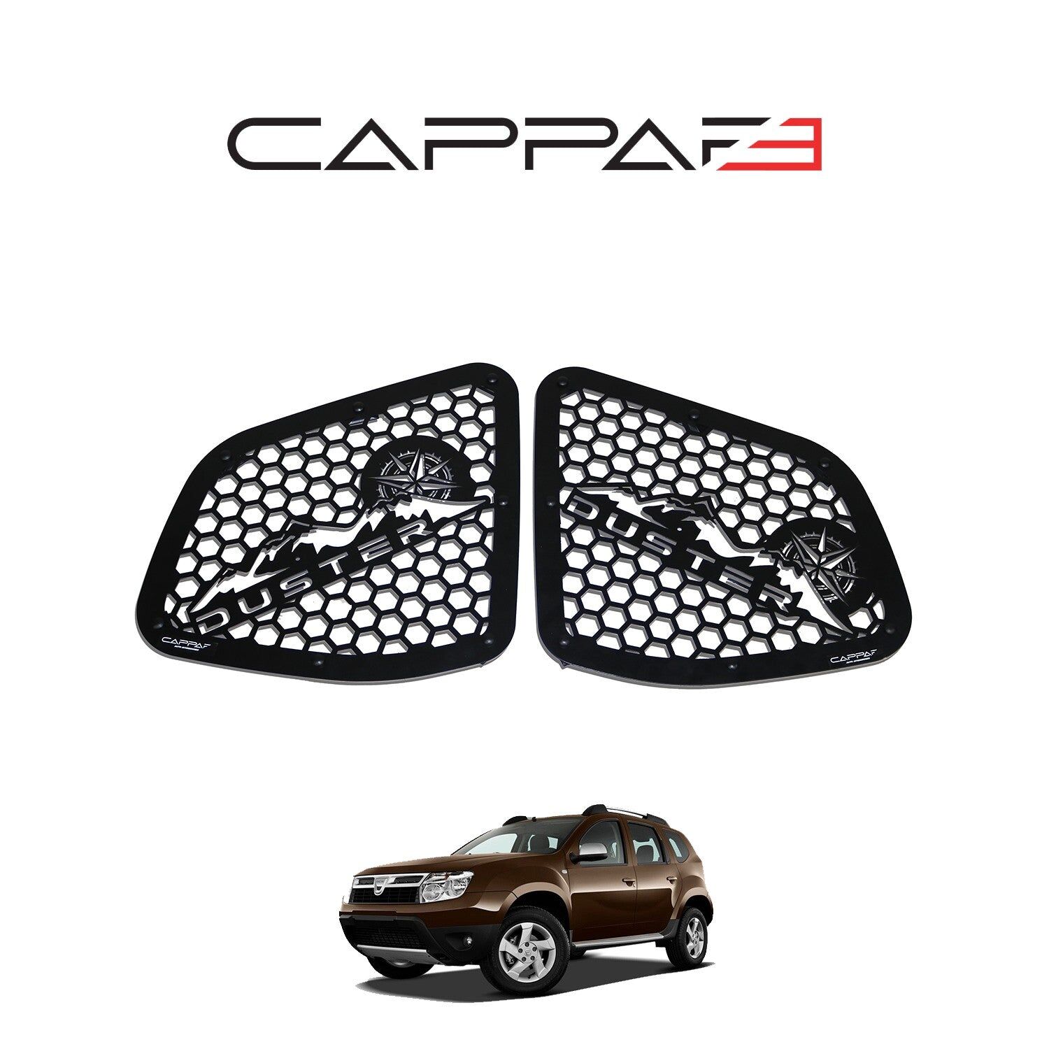 Dacia Duster 2010-2017 Yıl Aralığı Uyumlu Metal Kelebek Cam 2 Parça