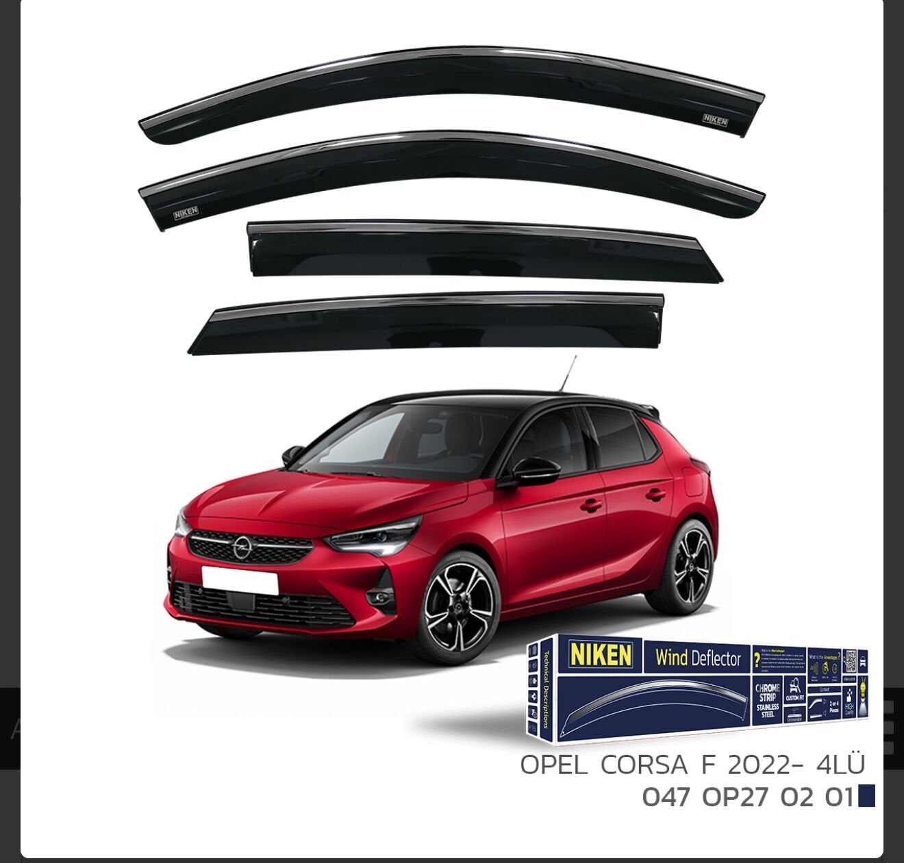 CHROME CAM RÜZGARLIĞI CORSA F 2022- NIKEN