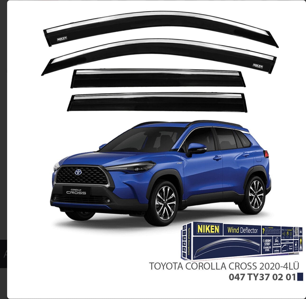 CHROME CAM RÜZGARLIĞI COROLLA CROSS 2020- NIKEN