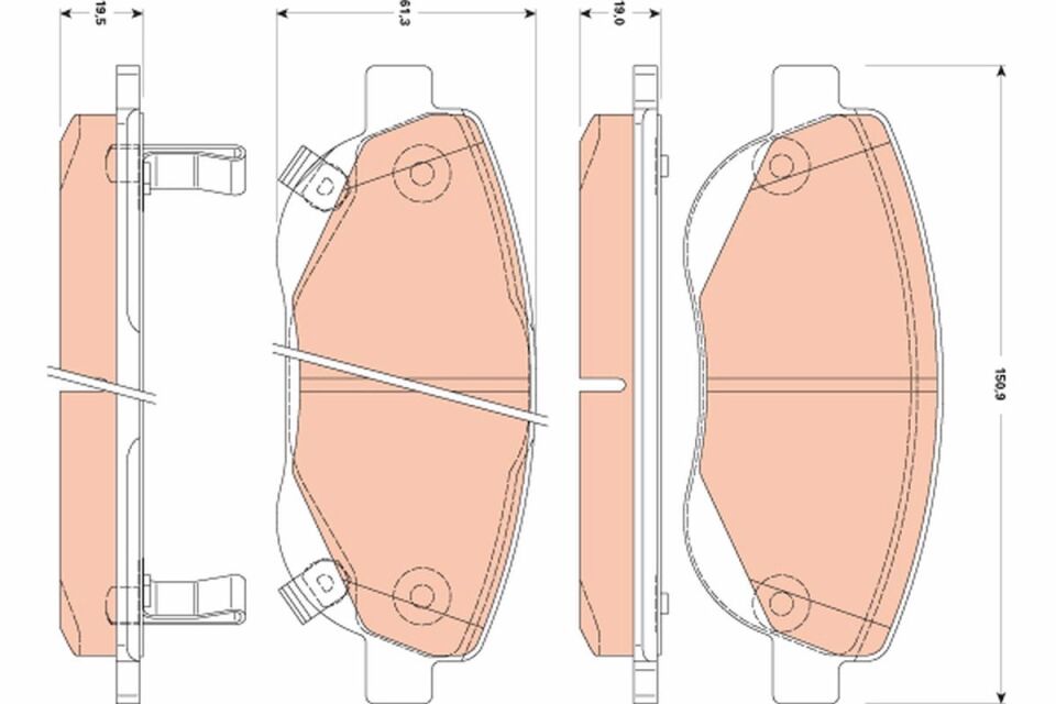 TOYOTA AVENSIS 08-18 FREN BALATASI ÖN 04465-05260 TRW