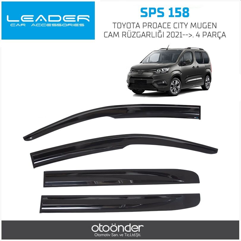 TOYOTA PROACE CITY MUGEN CAM RÜZGARLIĞI 4LÜ 2021-