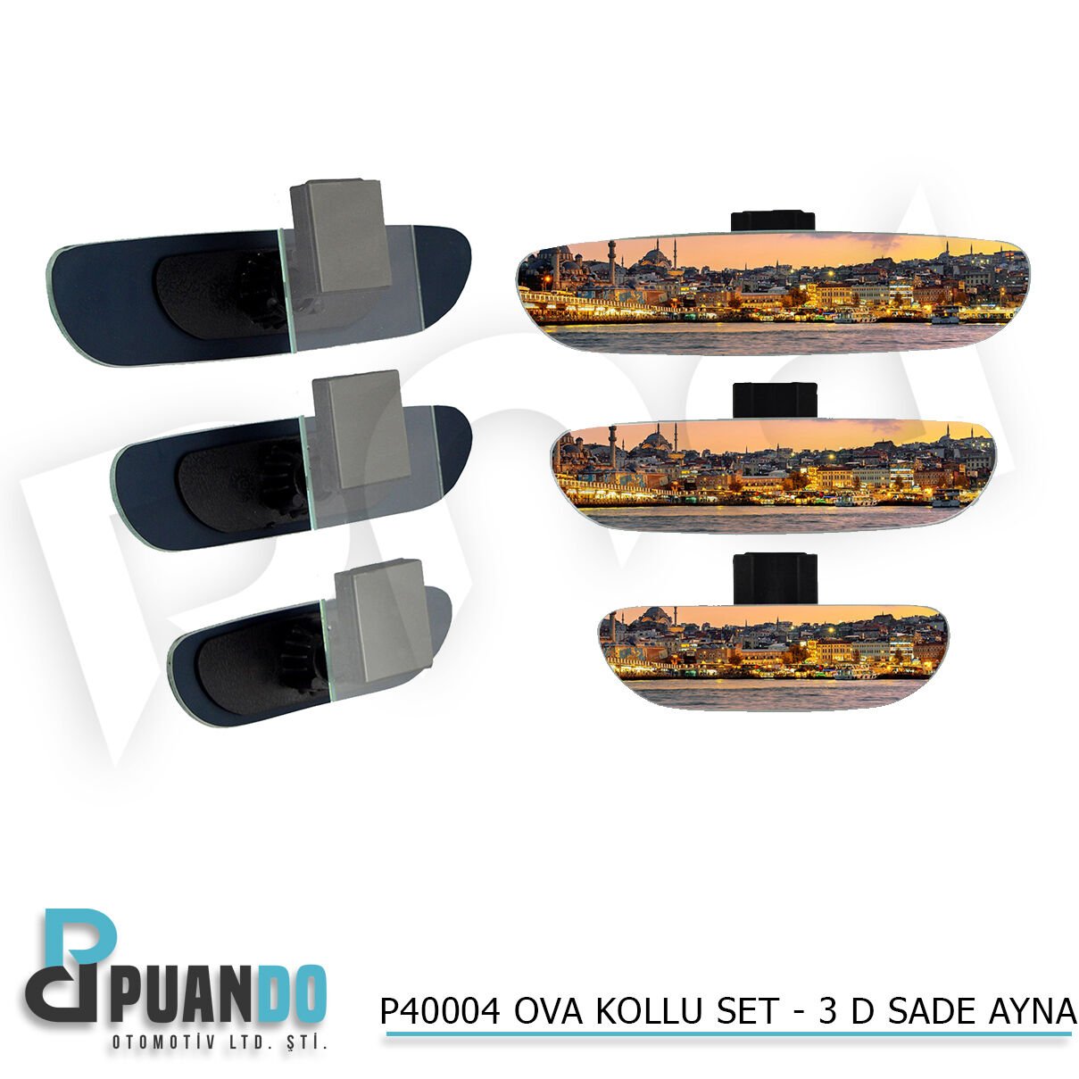 OVA KOLLU SET - 3 D SADE AYNA -558.050D