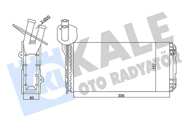 VOLKSWAGEN T4 91-03 KALORIFER RADYATÖRÜ 701819031A KALE