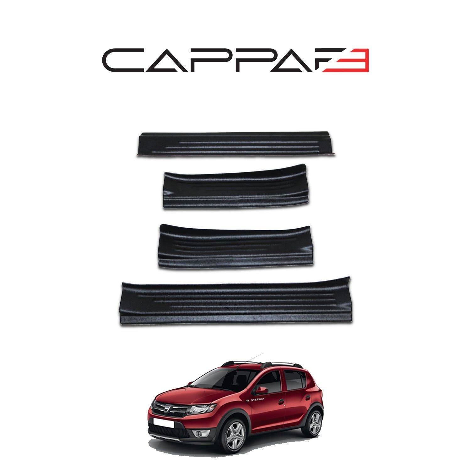 Dacia Sandero 2012-2020 Yıl Aralığı Uyumlu Kapı Eşiği 4 Parça