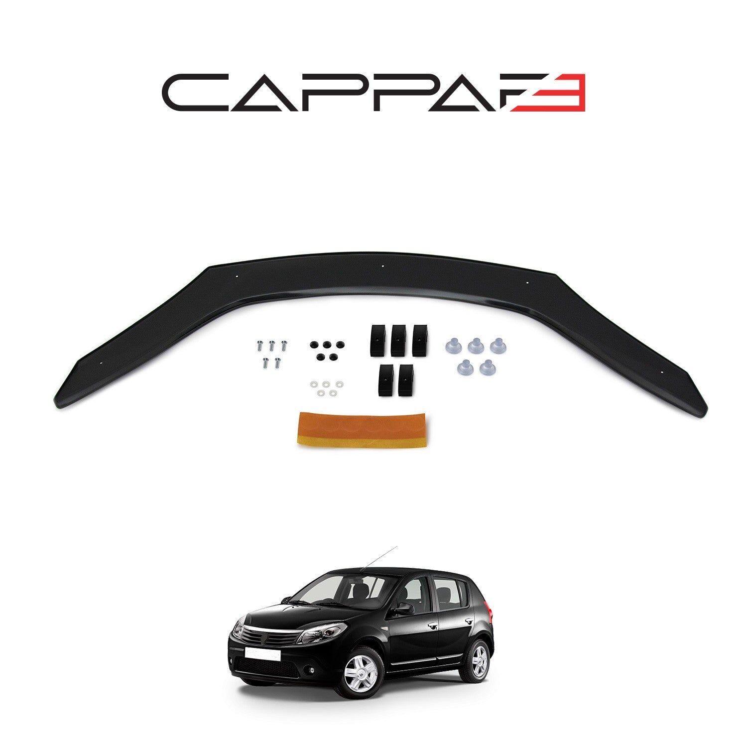 Dacia Sandero 2009-2012 Yıl Aralığı Uyumlu Kaput Rüzgarlığı 4mm