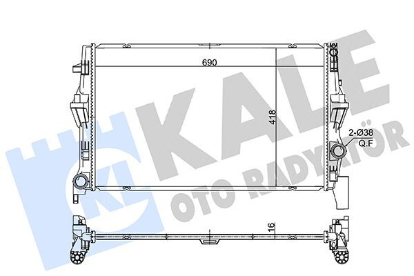 MERCEDES-BENZ W447 14- SU RADYATÖRÜ A4475010201 KALE