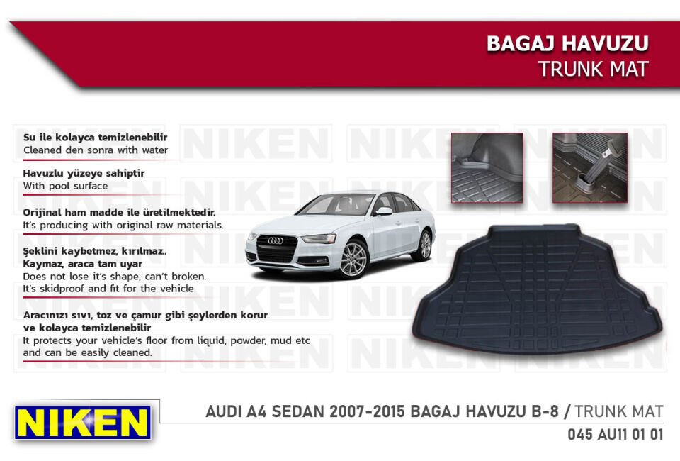 AUDI A4 SEDAN 2007-2015 BAGAJ HAVUZU B-8