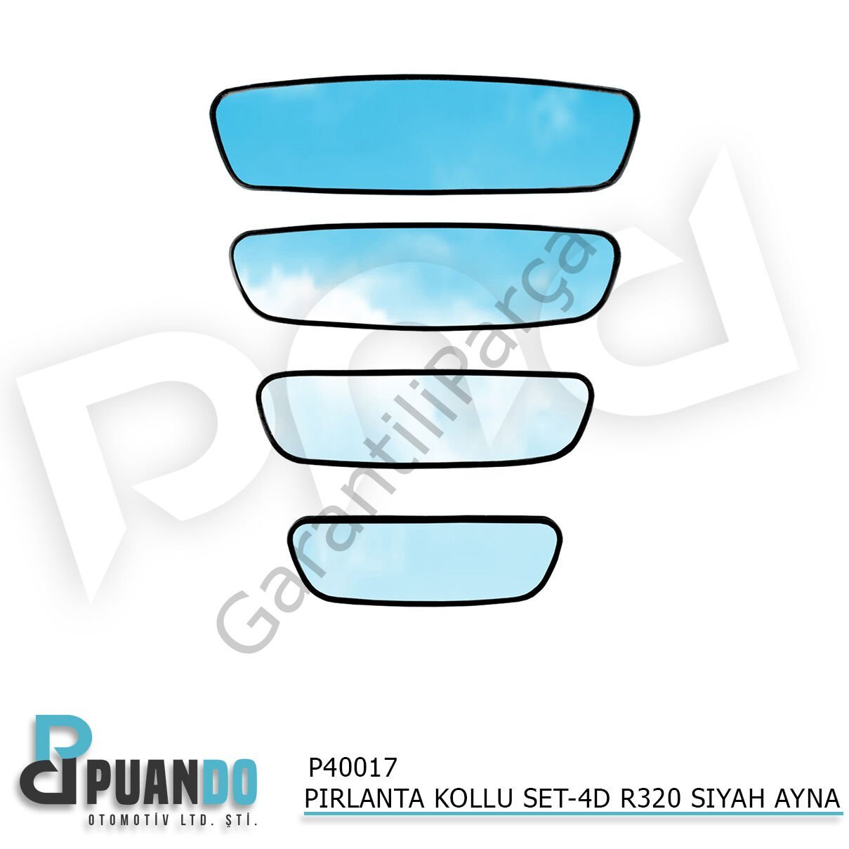PIRLANTA KOLLU SET-4D R320 SIYAH AYNA-1.601.056D