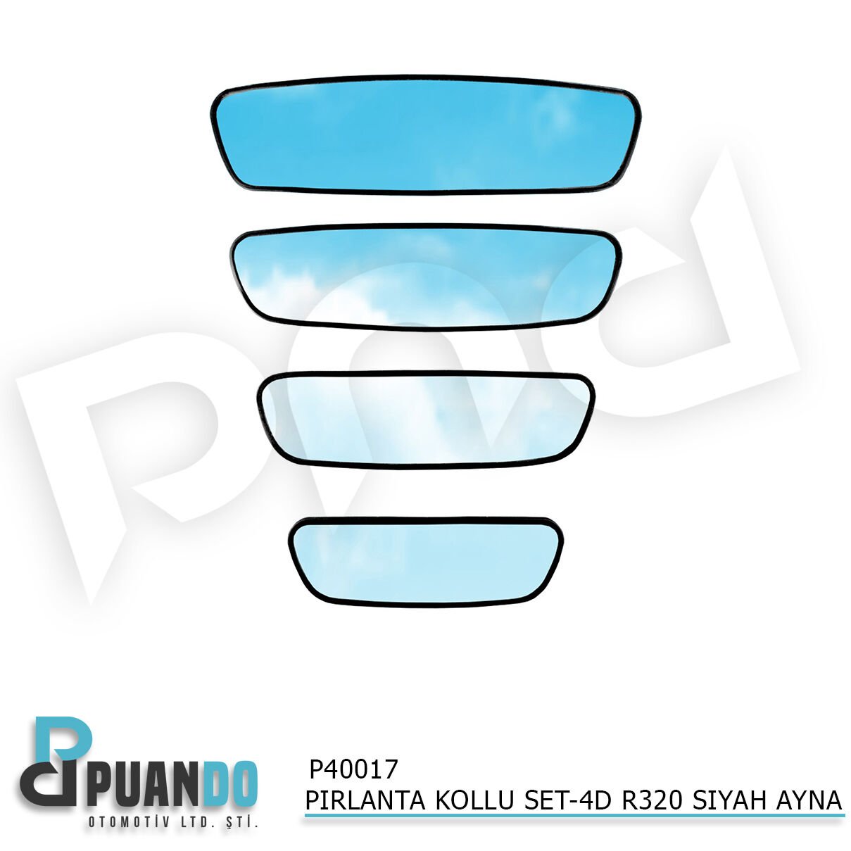 PIRLANTA KOLLU SET-4D R320 SIYAH AYNA-1.601.056D