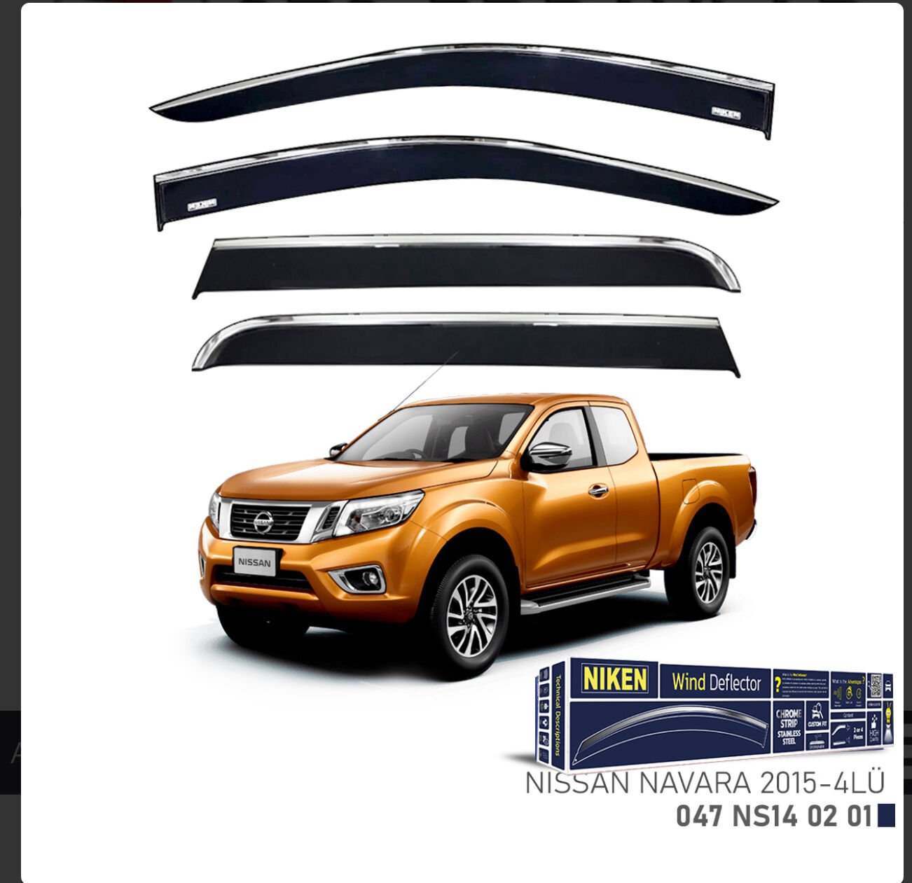 CHROME CAM RÜZGARLIĞI NAVARA 2015- NIKEN