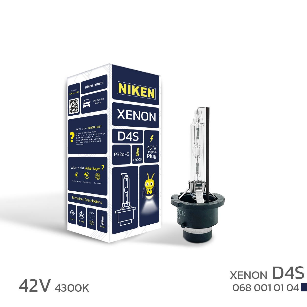 NIKEN D4S XENON FAR AMPULU 42V 35W P32d-5 4300K
