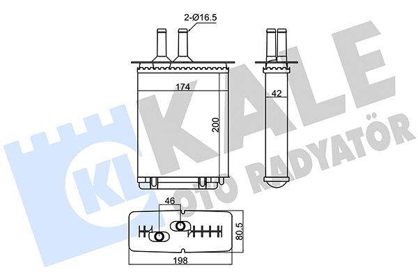 FIAT PUNTO EVO-ALFA MITO 94- KALORIFER RADYATÖRÜ 5893932 KALE