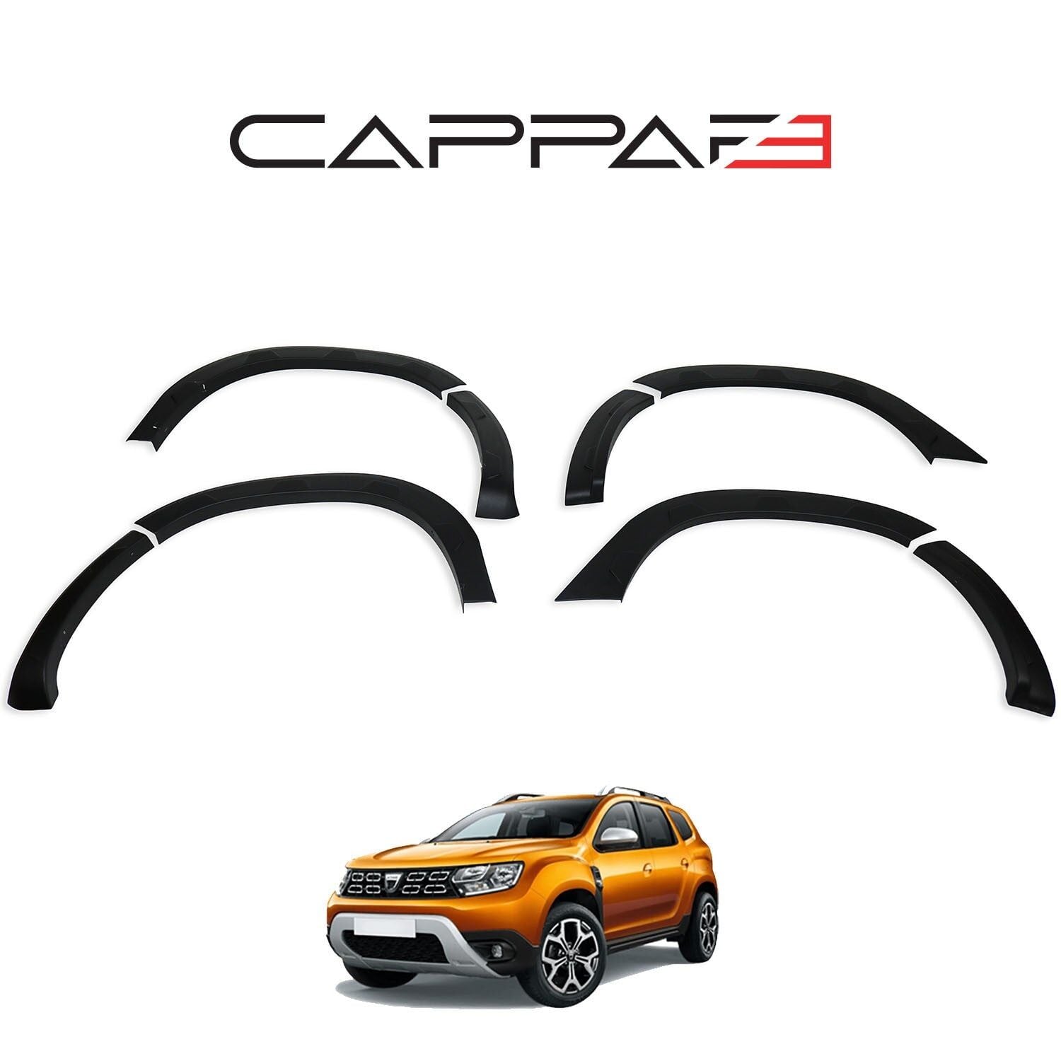 Dacia Duster 2018-2024 Yıl Aralığı Uyumlu Damalı Çamurluk Dodik 8 Parça