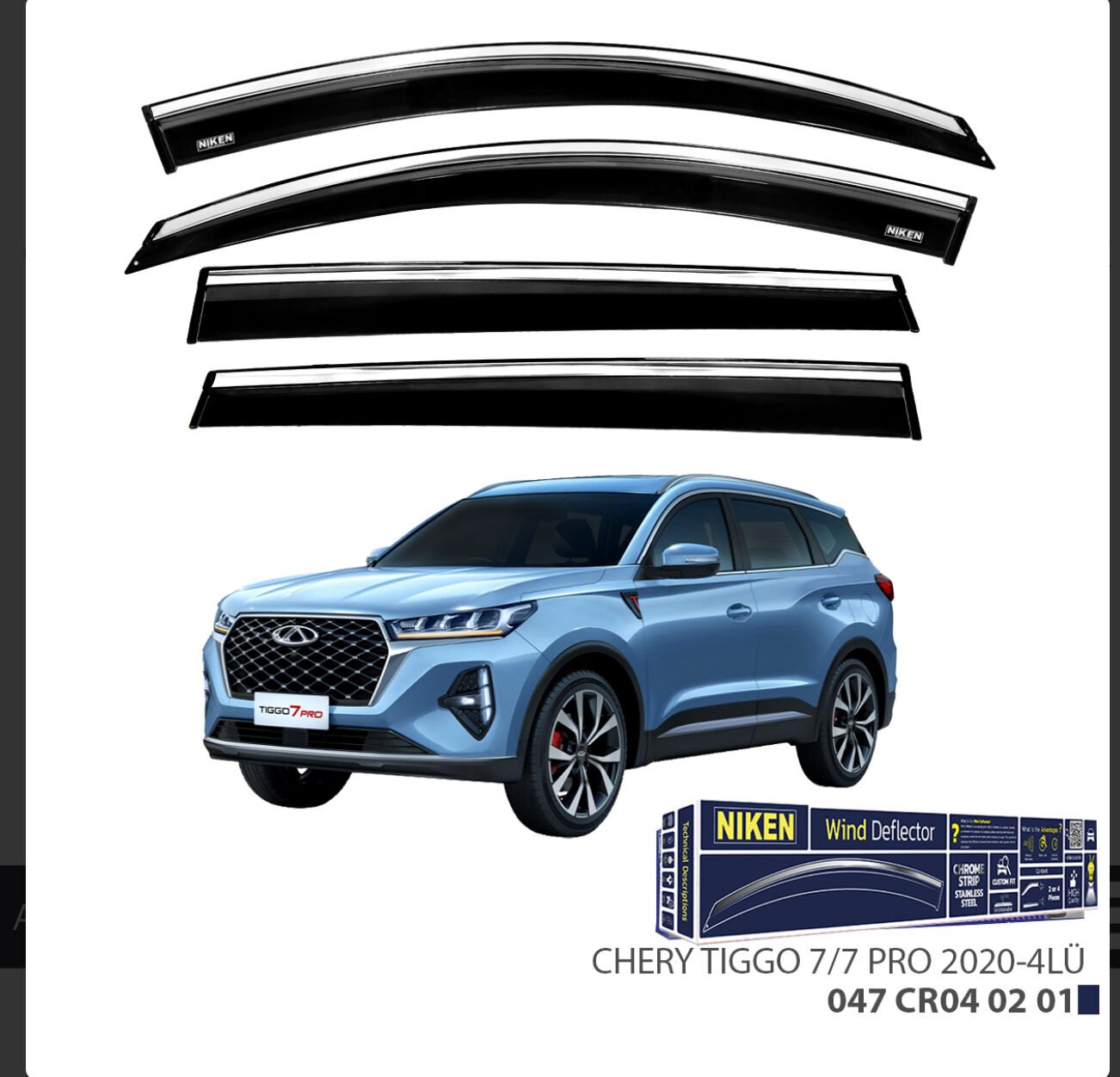 CHROME CAM RÜZGARLIĞI TIGGO 7 2020- NIKEN