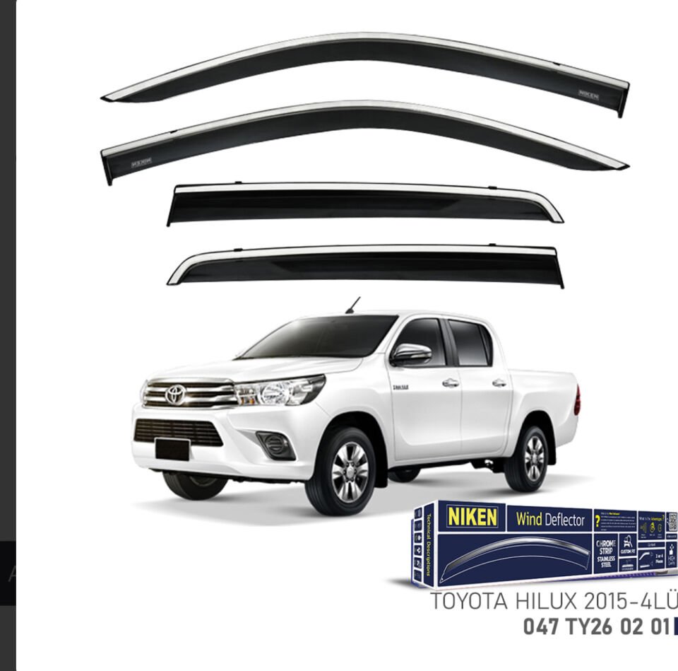 CHROME CAM RÜZGARLIĞI HİLÜX 2015- NIKEN