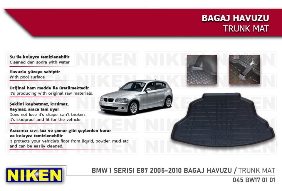 BMW 1 SERISI E87 2005-2010 BAGAJ HAVUZU