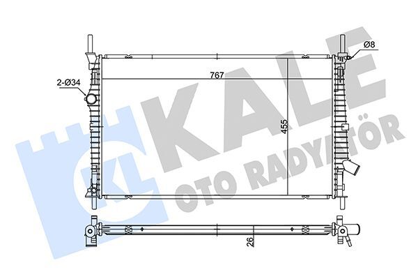 FORD TRANSIT V-363 17- SU RADYATÖRÜ GK21 8005 BC KALE