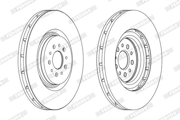 FIAT ALFA ROMEO 147 156, GT 01- FREN DISKI ÖN 51733051 FERODO 2'li Paket