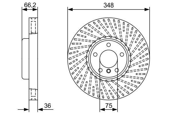 BMW F06 vb. 10-17 FREN DISKI ÖN 34116785670 BOSCH 2'li Paket