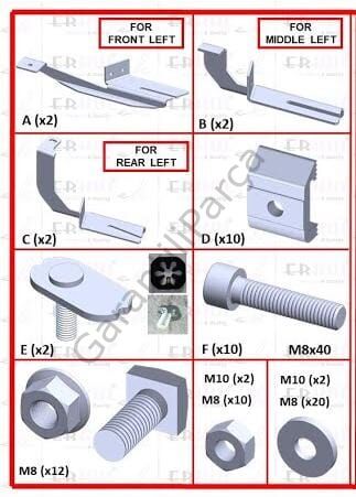 2024+ FORD Courier Yan Basamak Ayak 183 CM
