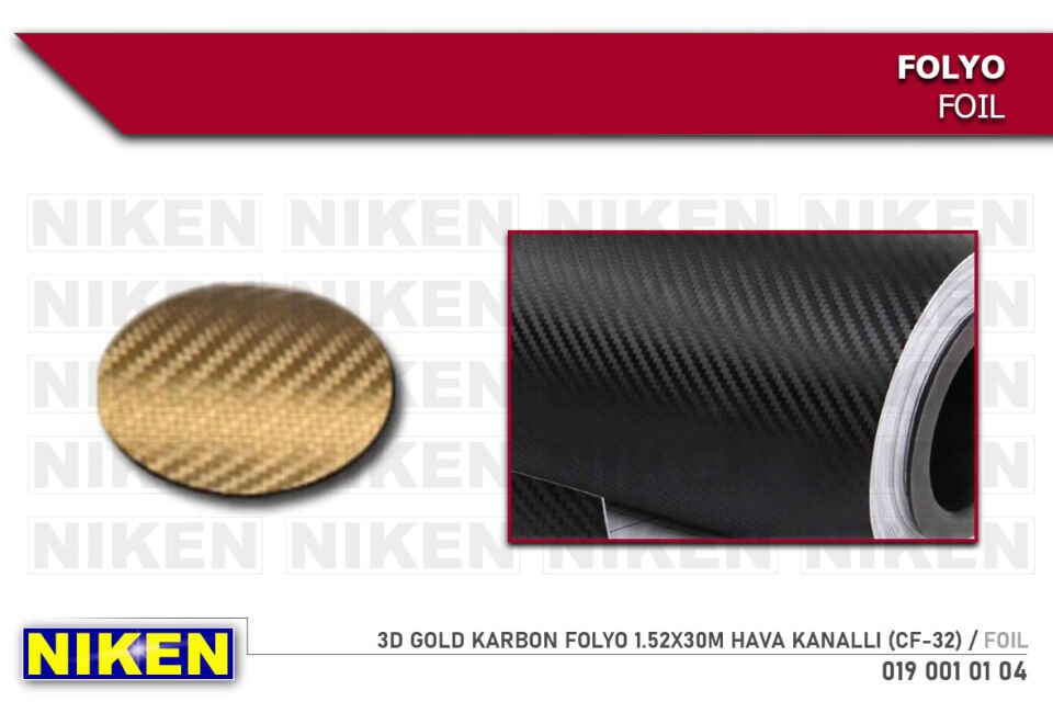 3D BEYAZ KARBON FOLYO 1.52X30M HAVA KANALLI (CF-34