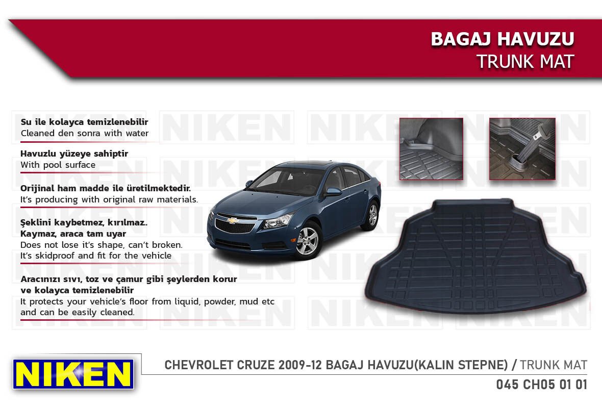 CHEVROLET CRUZE 2009-12 BAGAJ HAVUZU(KALIN STEPNE)