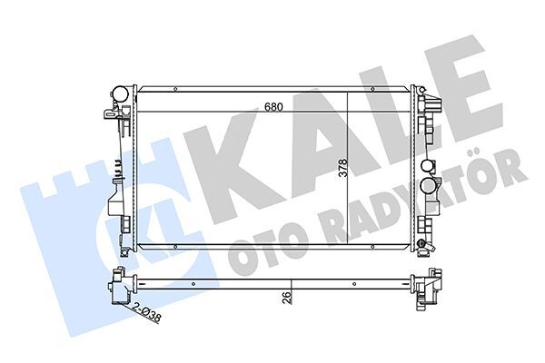 MERCEDES-BENZ VITO.111,115, 04- SU RADYATÖRÜ A6395010401 KALE