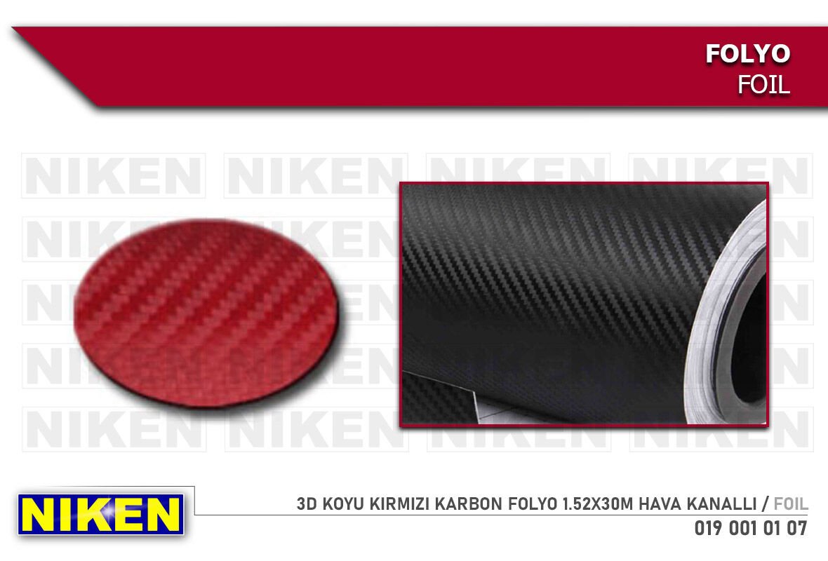 3D KOYU MAVİ KARBON FOLYO 1.52X30M HAVA KANAL CF35