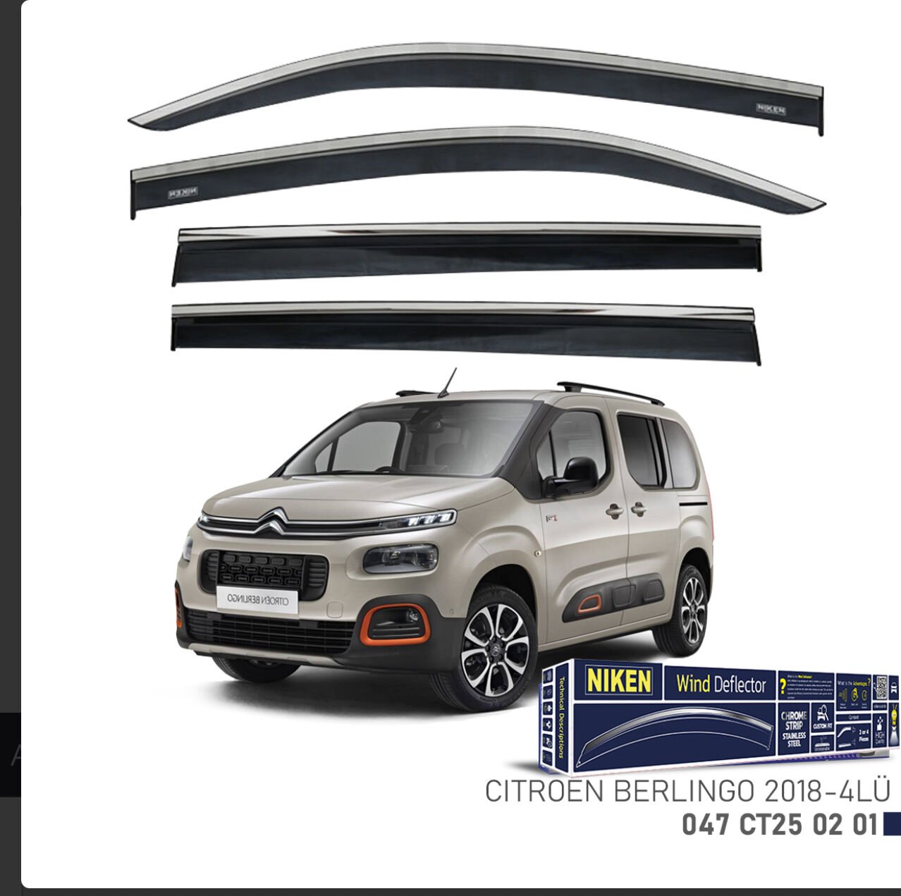 CHROME CAM RÜZGARLIĞI RİFTER 4 LÜ 2018- NIKEN