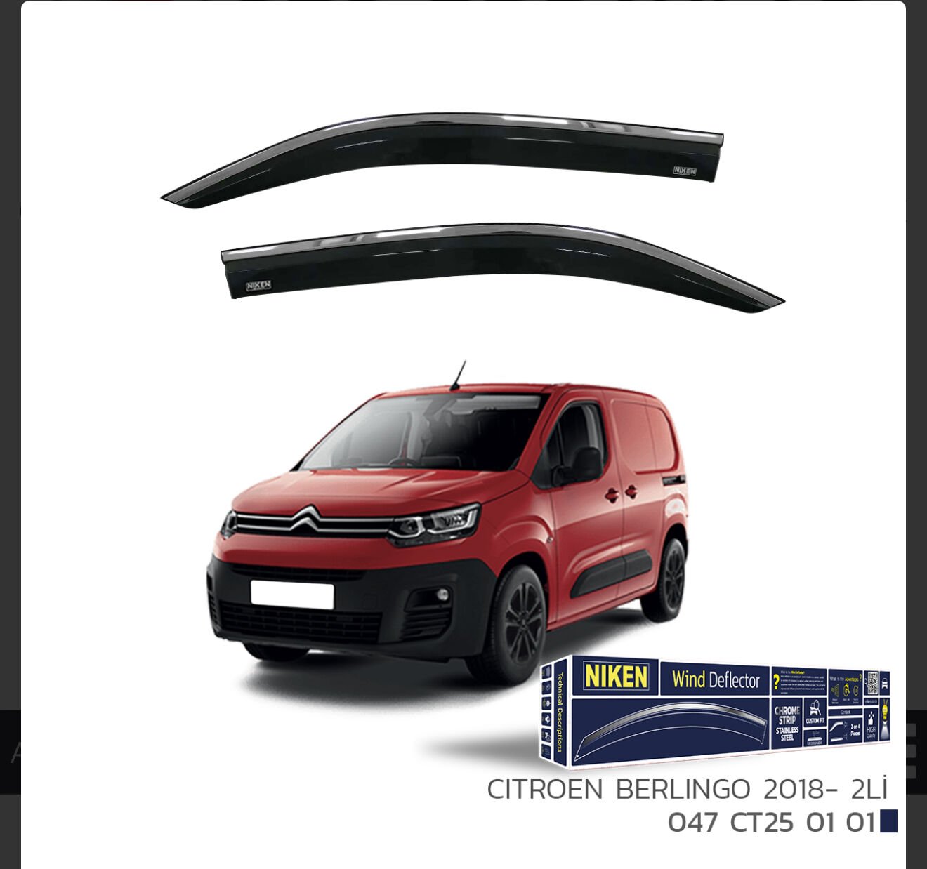 CHROME CAM RÜZGARLIĞI RİFTER  2 Lİ 2018- NIKEN