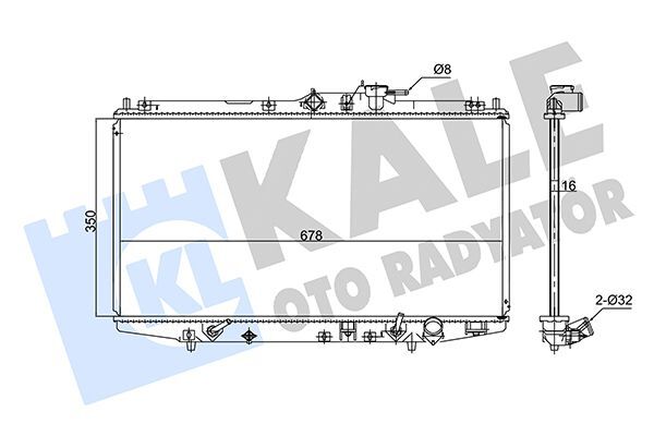 HONDA ACCORD (CG) EURO 99-02 SU RADYATÖRÜ 19010-PDA-E51 KALE