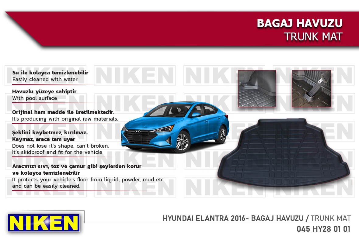 HYUNDAI ELENTRA 2016-2020 BAGAJ HAVUZU