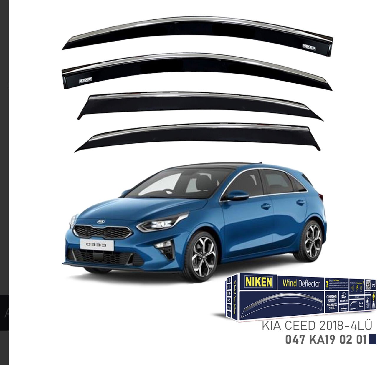 CHROME CAM RÜZGARLIĞI CEED 2018- NIKEN
