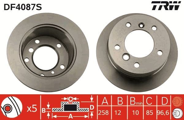 VOLKSWAGEN LT-SPRINTER 96-06 FREN DISKI ARKA 2D0615601 TRW 2'li Paket
