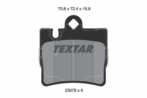MERCEDES-BENZ W215-220 99-02 FREN BALATASI ARKA A0044209420 TEXTAR