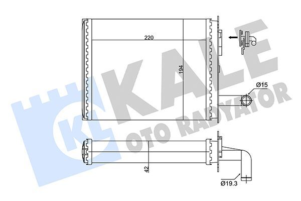 FIAT ALBEA / PALIO / STRADA 97-03 KALORIFER RADYATÖRÜ 7078698 KALE