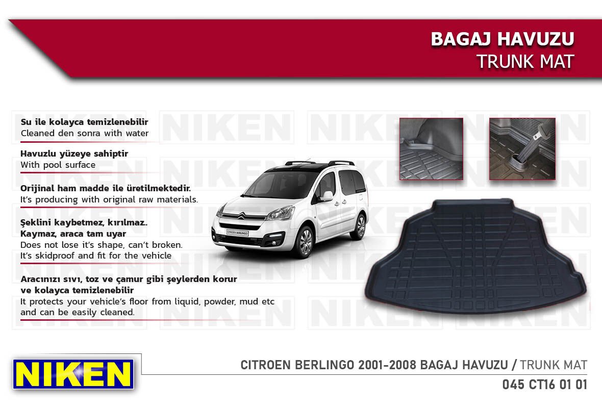 CITROEN BERLINGO 2001-2008 BAGAJ HAVUZU