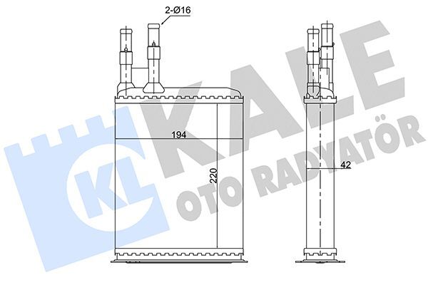 FIAT DCT/BXR/JMPR 94-01 KALORIFER RADYATÖRÜ 1307156080 KALE