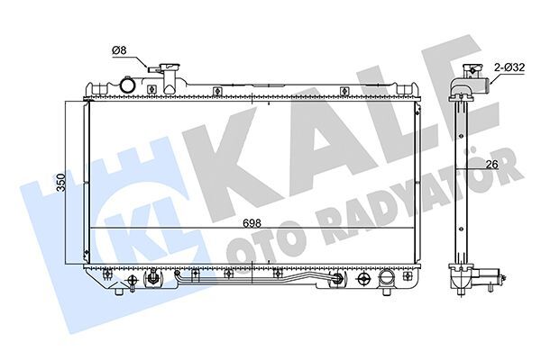 TOYOTA RAV4 94-97 SU RADYATÖRÜ 16400-7A120 KALE